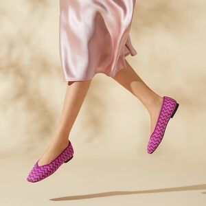 VIVAIA Comfort Knit Ballet Flats Slip‎ On Casual Shoes Chevron Size 9.5 EU41